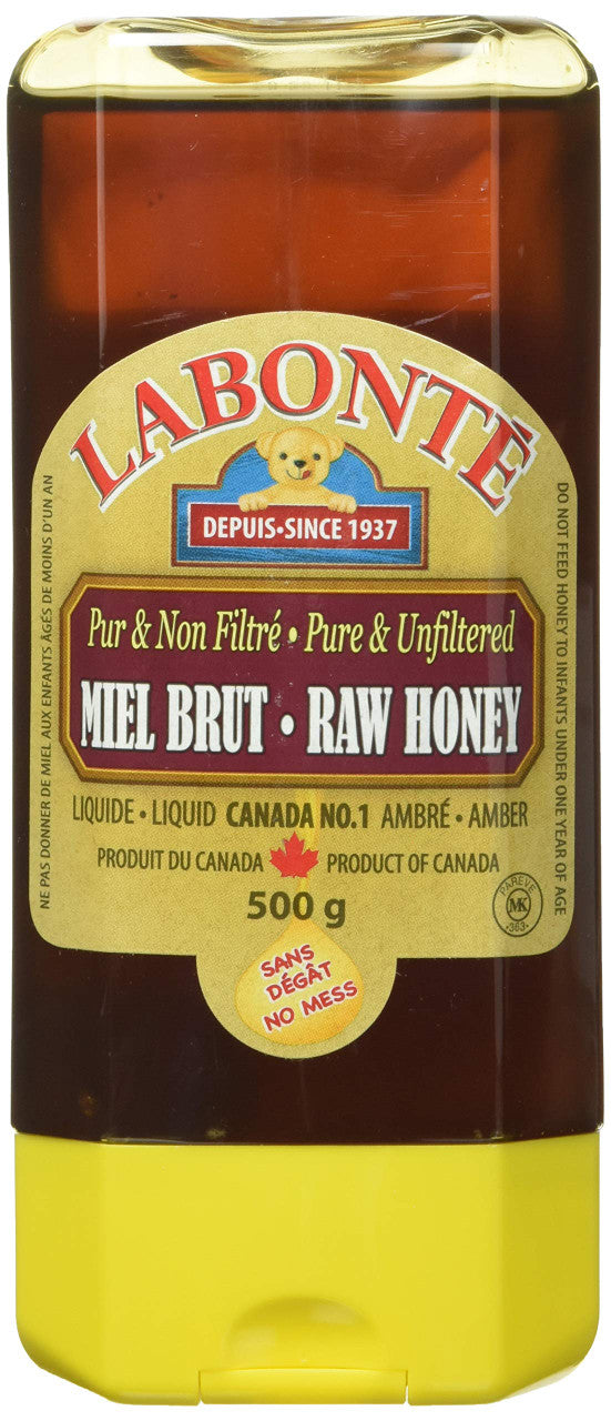Labonte, Pure & Unfiltered Raw Honey, 500g/17.6oz., {Imported from Canada}