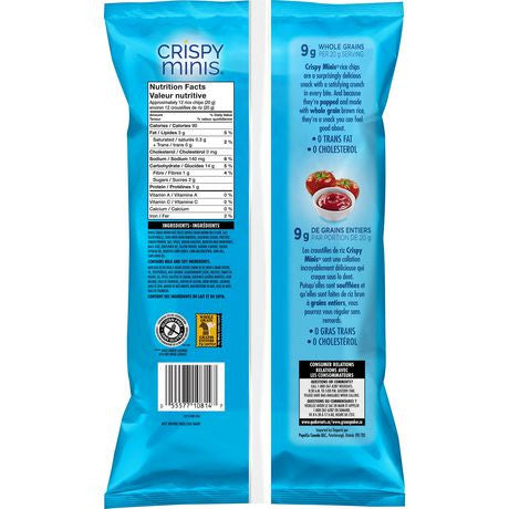 Quaker Crispy Minis Rice Chips Ketchup 100g/3.5 oz., {Imported from Canada}