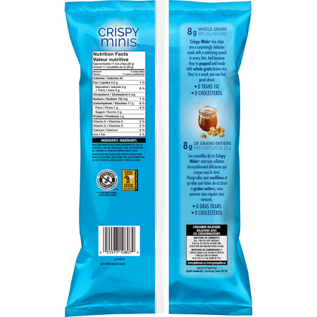Quaker Crispy Minis Caramel Kettle Corn Rice Chips 100g/3.5 oz. (Pack of 12)