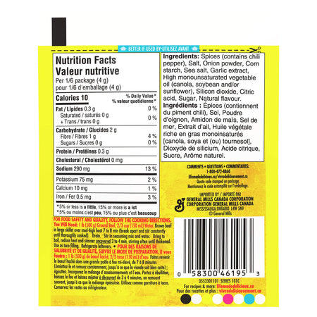 Old El Paso Taco Seasoning Mix, 24g/1oz., {Imported from Canada}