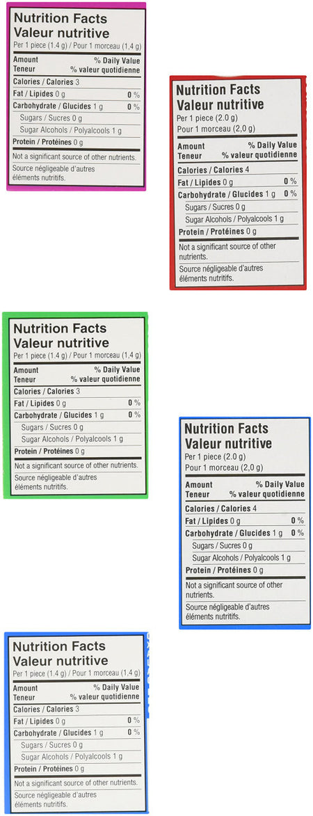 Trident - 24 pack - 8x Spearmint, 6x Very Berry, 6x Peppermint, 2x Vanilla Mint Splash, 2x Strawberry Kiwi Splash