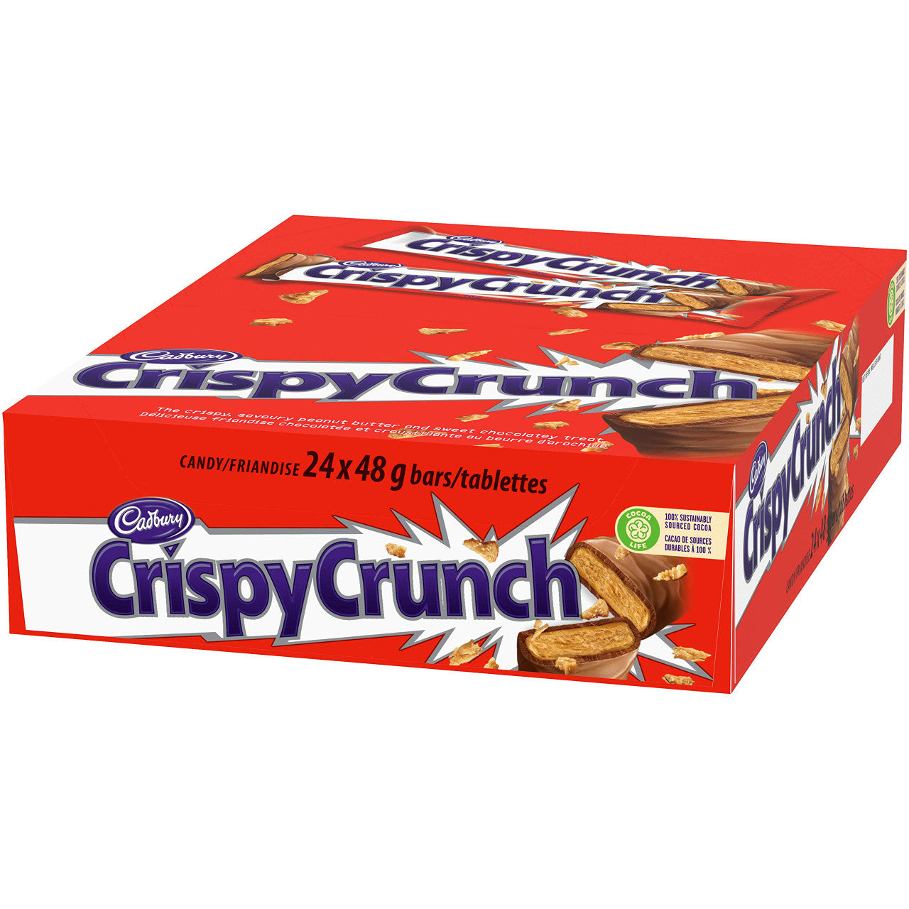 Crispy Crunch Chocolate BAR 24pk (48g Per Pack) Made in Canada