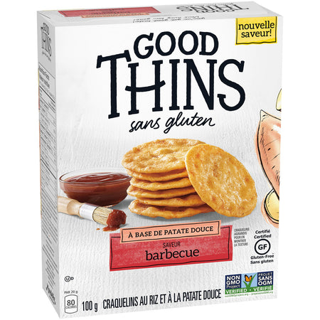 Good Thins Sweet Potato BBQ Crackers, 100g/3.5 oz., Box {Imported from Canada}
