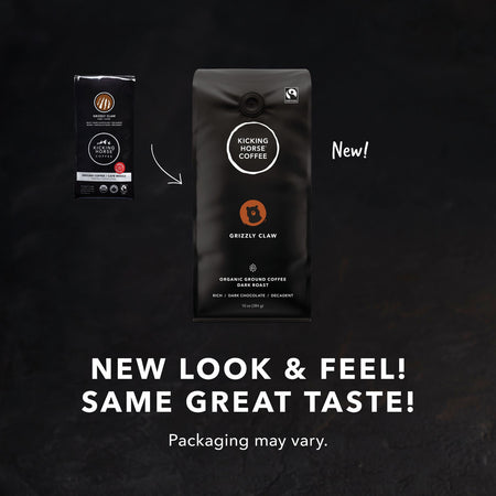 Kicking Horse Grizzly Claw Whole Bean Coffee, Dark Roast, 1lb. - New Look