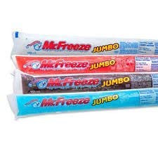 Mr. Freeze Jumbo Ice Pops 27x150ml Freeze Pops {Imported from Canada}