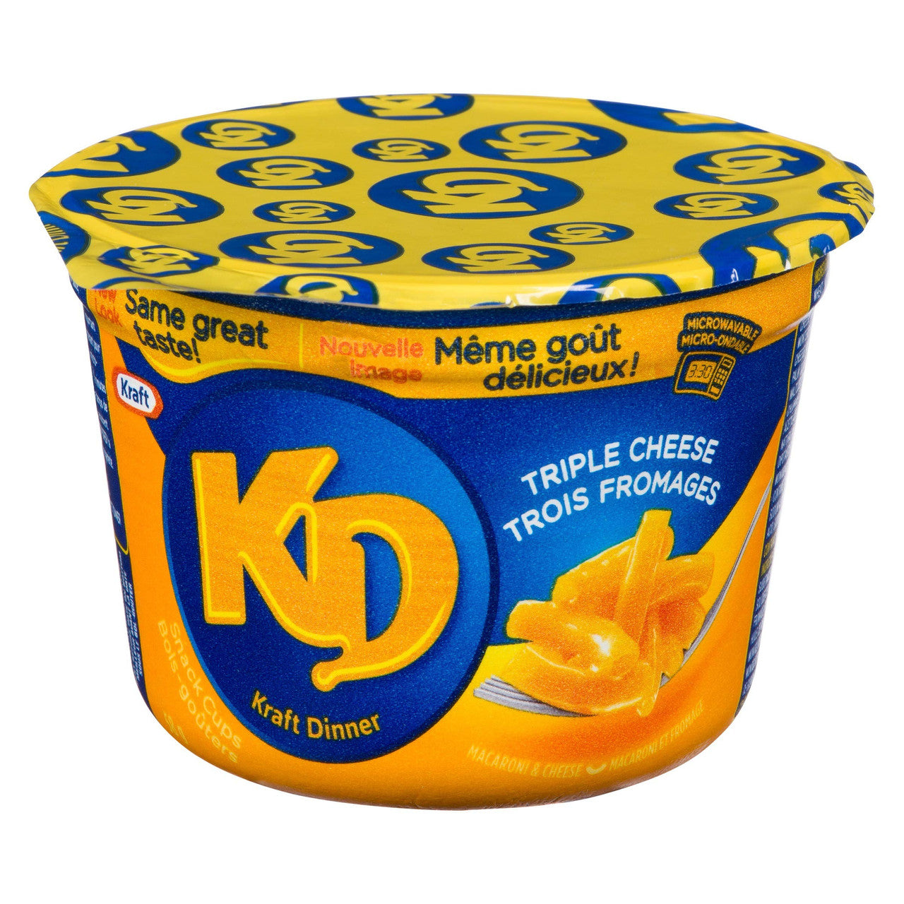 KD KRAFT DINNER Snack Cups - Three Cheese Macaroni & Cheese 58g,10ct. (Imported from Canada)