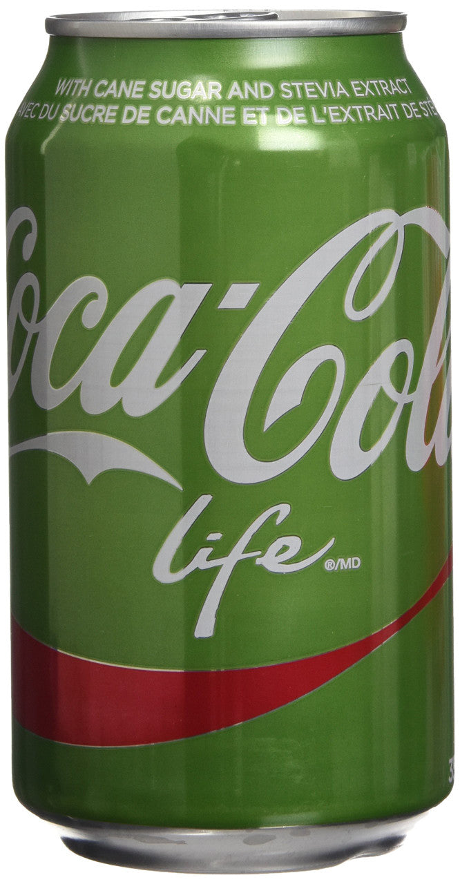 Coca-Cola Life Soft Drinks, 355mL Cans, 12 Pack, {Imported from Canada}