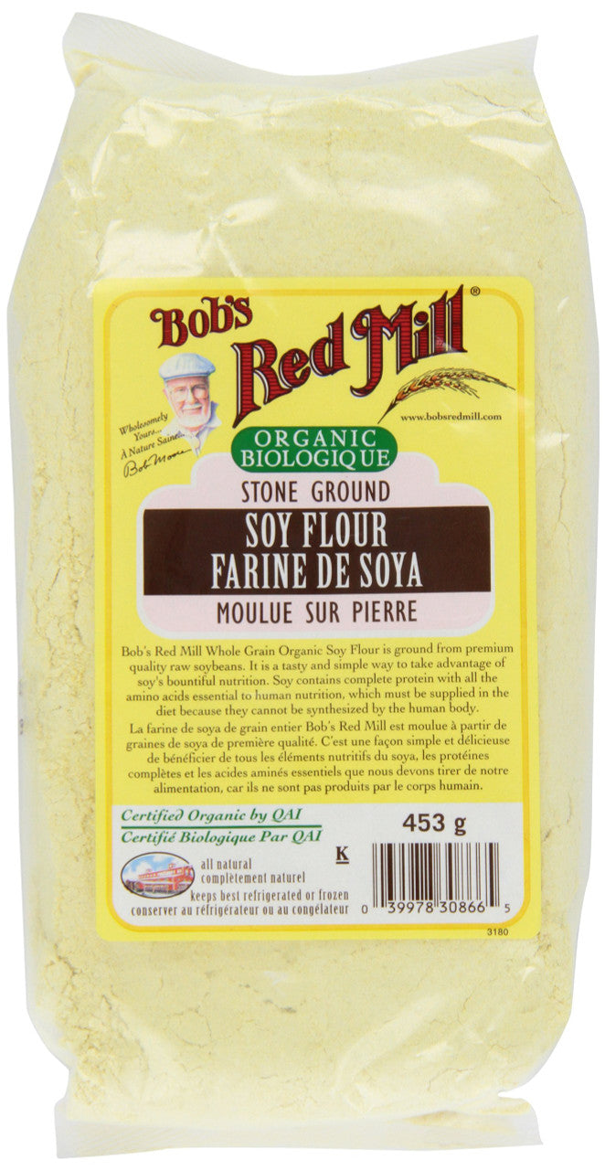 Bob's Red Mill Organic Whole Grain Soy Flour, 453g/16oz  {Canadian}