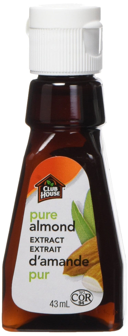 Club House, Baking & Flavouring Extracts, Pure Almond, 43ml/1.5oz., {Imported from Canada}