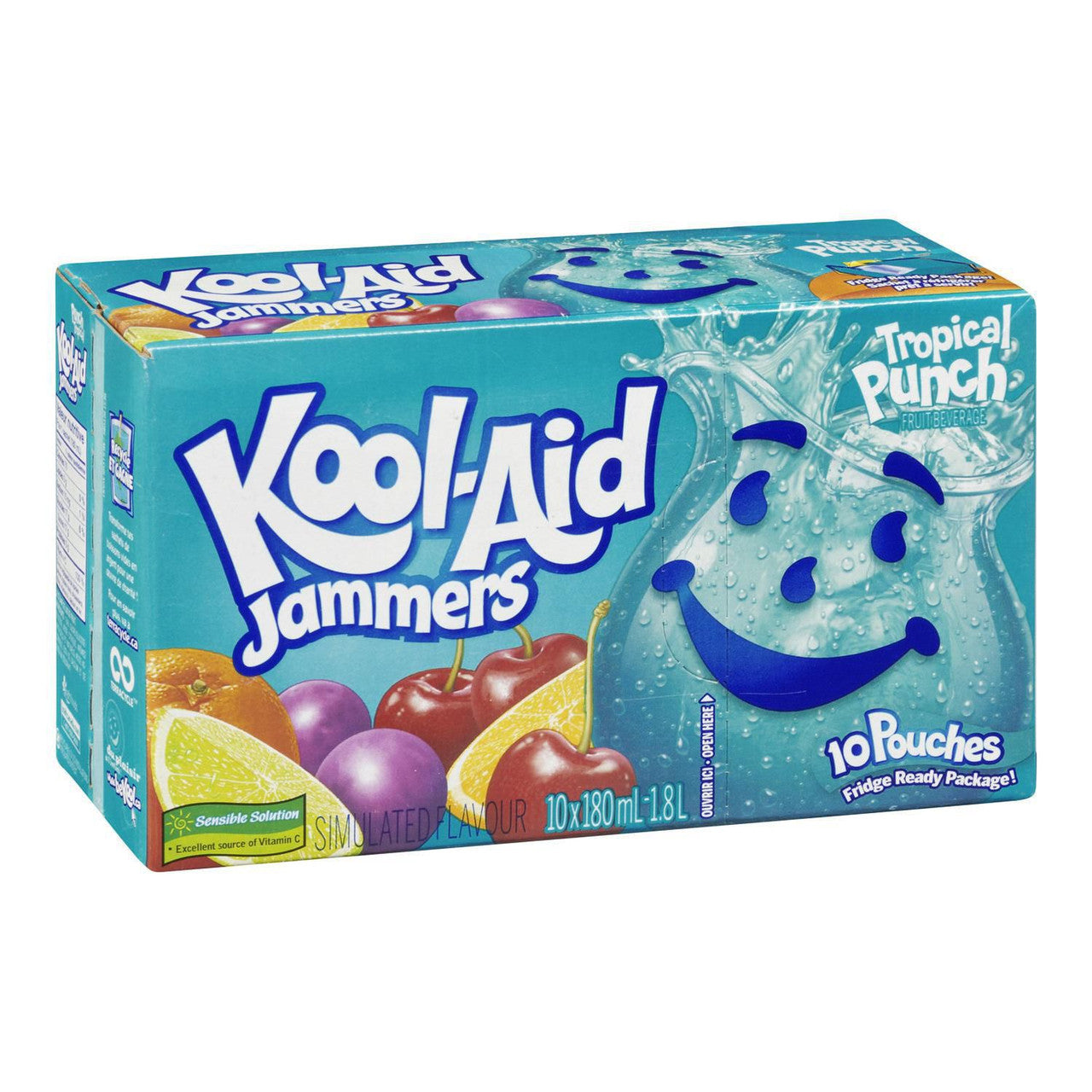 KOOL-AID Jammers Tropical Punch Juice, 10ct, 180ml, {Imported from Canada}