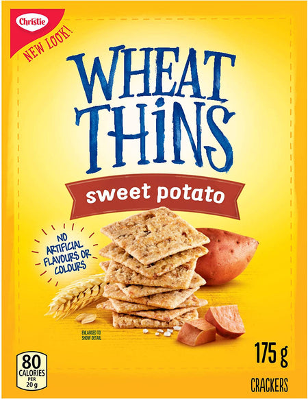 Christie Wheat Thins Sweet Potato Crackers, 175g/6.2 oz., Box, (Imported from Canada}