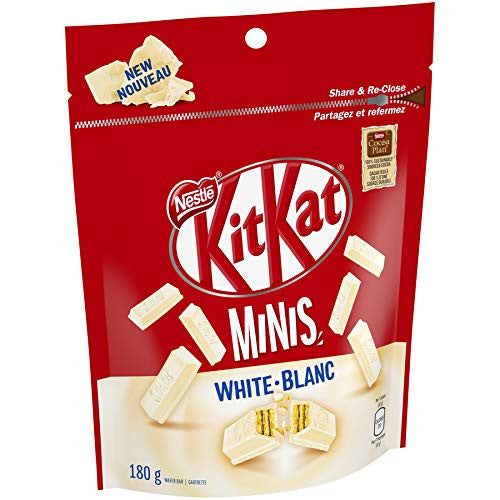 Nestle Kit Kat White Chocolatey Wafer Minis, 180g/6.4oz,(Imported from Canada)