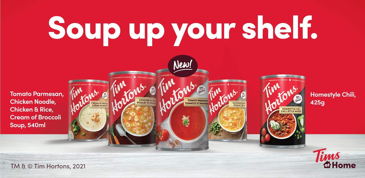 Tim Hortons Potato Bacon Soup, 540ml/18 fl.oz., Can, {Imported from Canada}