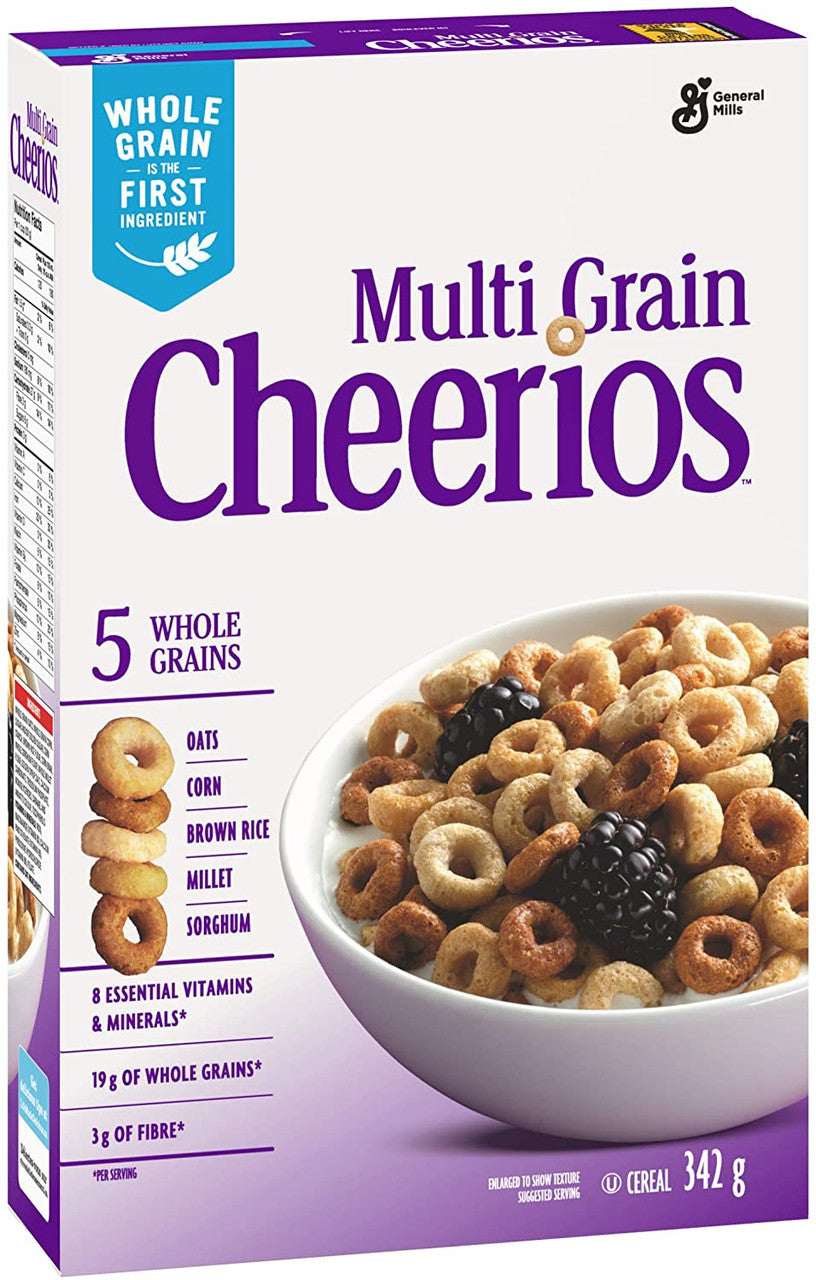 General Mills,Cheerios Multi-Grain Cereal, 342g/12.1oz, {Imported from Canada}