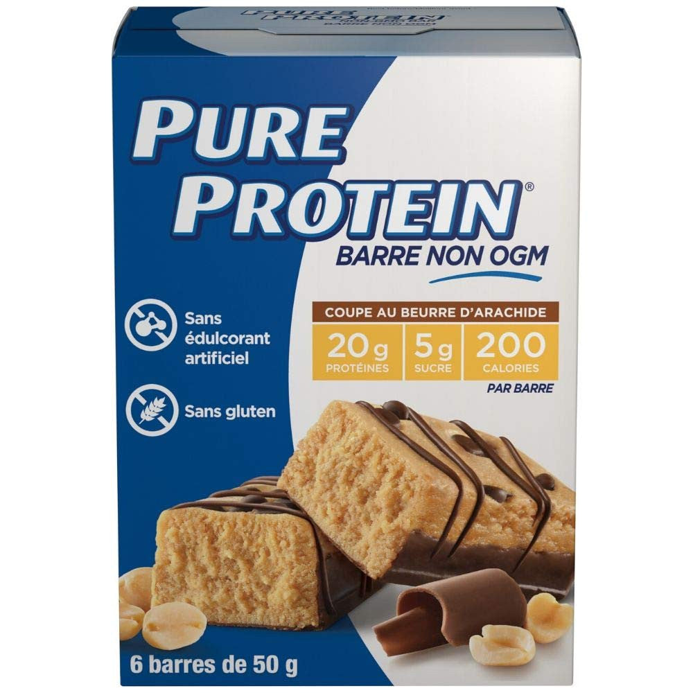 Pure Protein Bars, Gluten Free, Peanut Butter Cup, 50g, 6ct, {Imported from Canada}