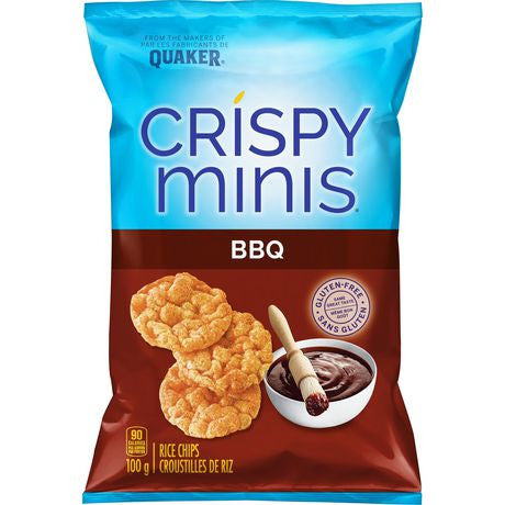 Quaker Crispy Minis Rice Chips BBQ, 100g/3.5 oz., {Imported from Canada}