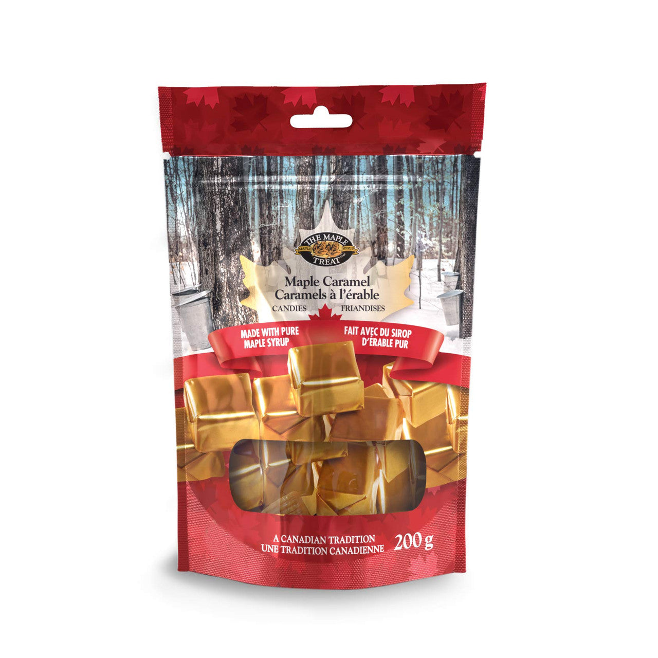 LB Maple Treat Maple Caramel Sugar Candy 200g, 7oz {Imported from Canada}