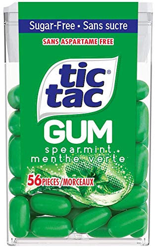 Tic Tac Gum Spearmint 27g, 12ct Tray, 324g/11.4oz total, (Imported from Canada)