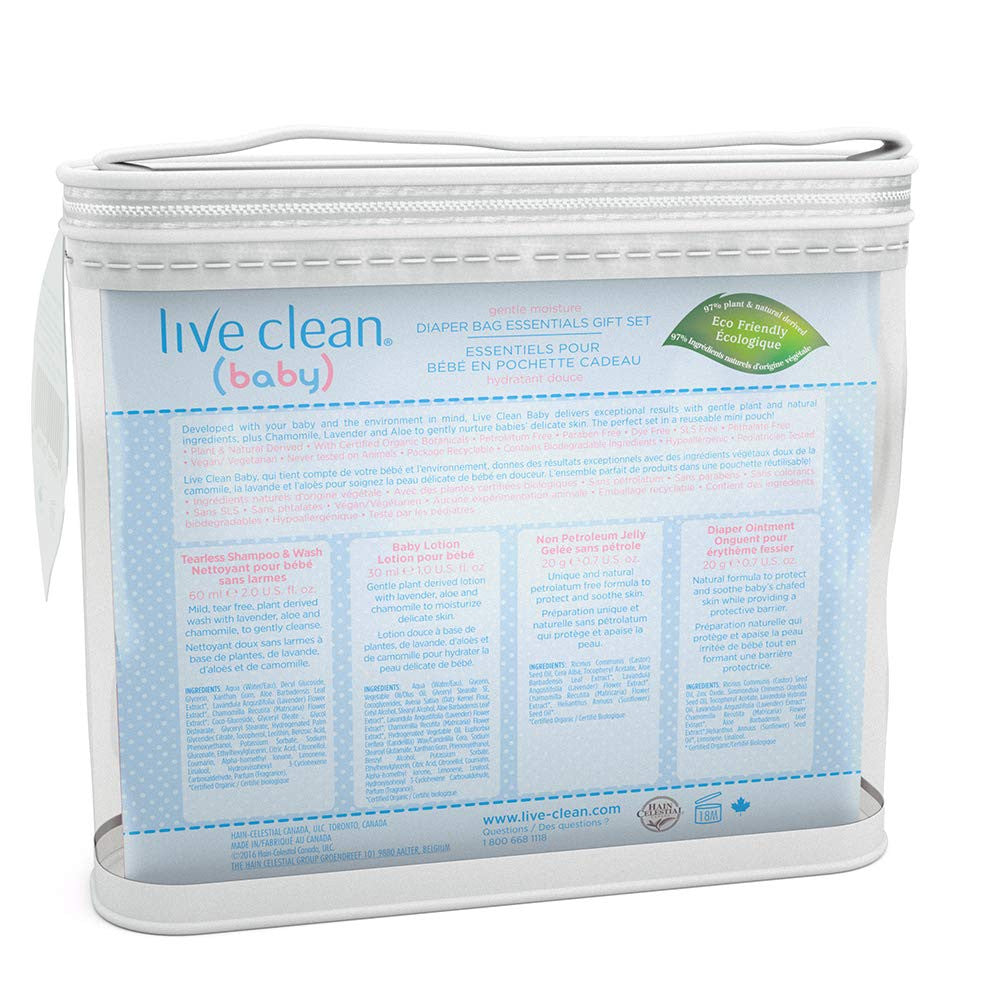 Live Clean Baby Diaper Bag Essential Gift Set {Imported from Canada}