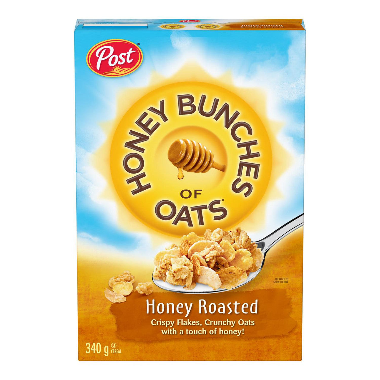 Post Honey Bunches of Oats Honey Roasted Cereal, 340g/12 oz. Box {Imported from Canada}