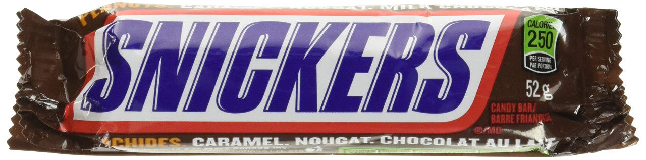 Mars  Snickers Chocolate King Size Bars 52g (24 Packs) {Imported from Canada}