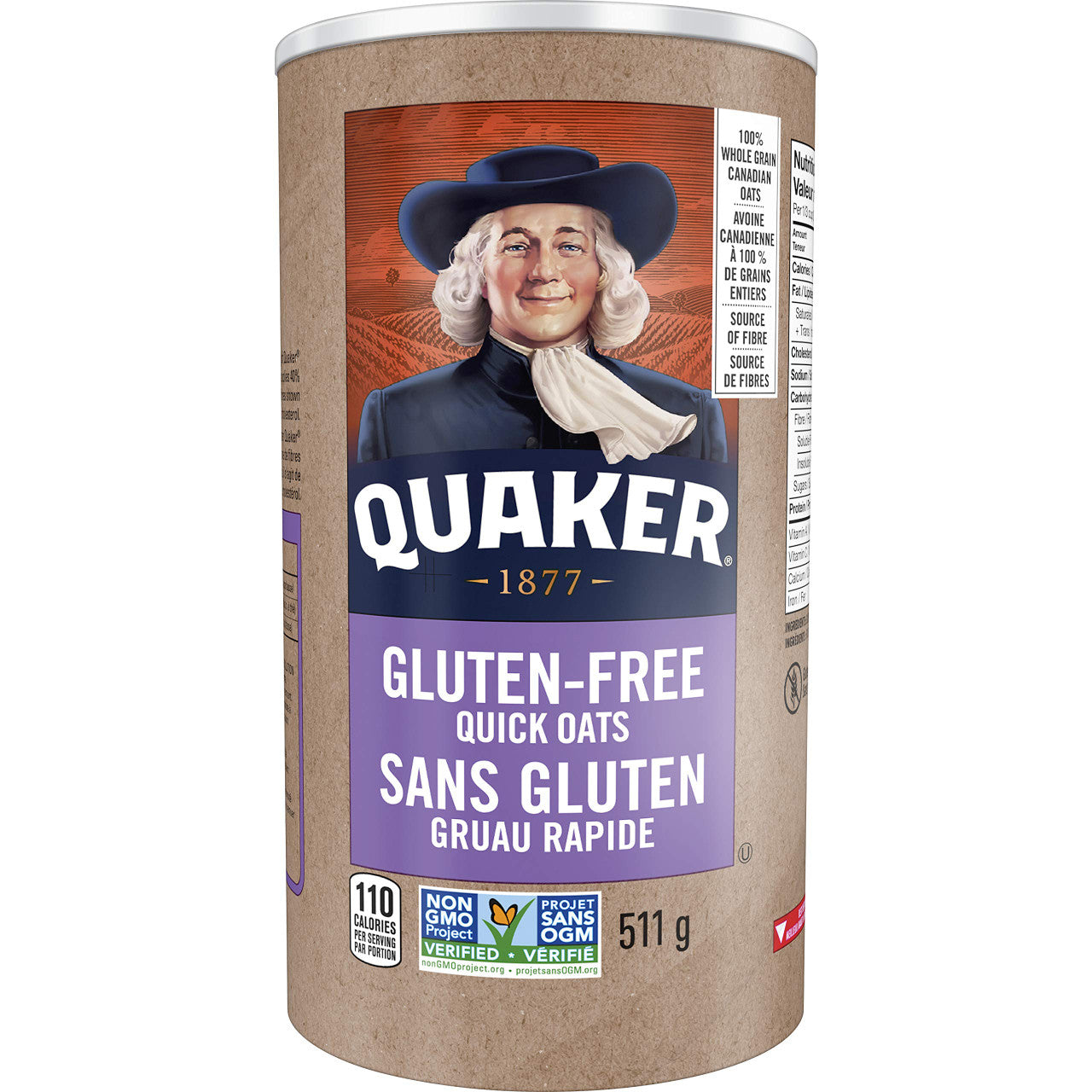 Instant Quaker Quick Oats Gluten-Free  511g/18 oz.,{Imported from Canada}