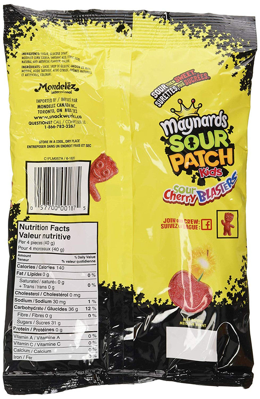 Maynards Linkz, Sour Cherry Blasters Gummy Candy, 180g/6.3oz, 12ct {Imported from Canada}