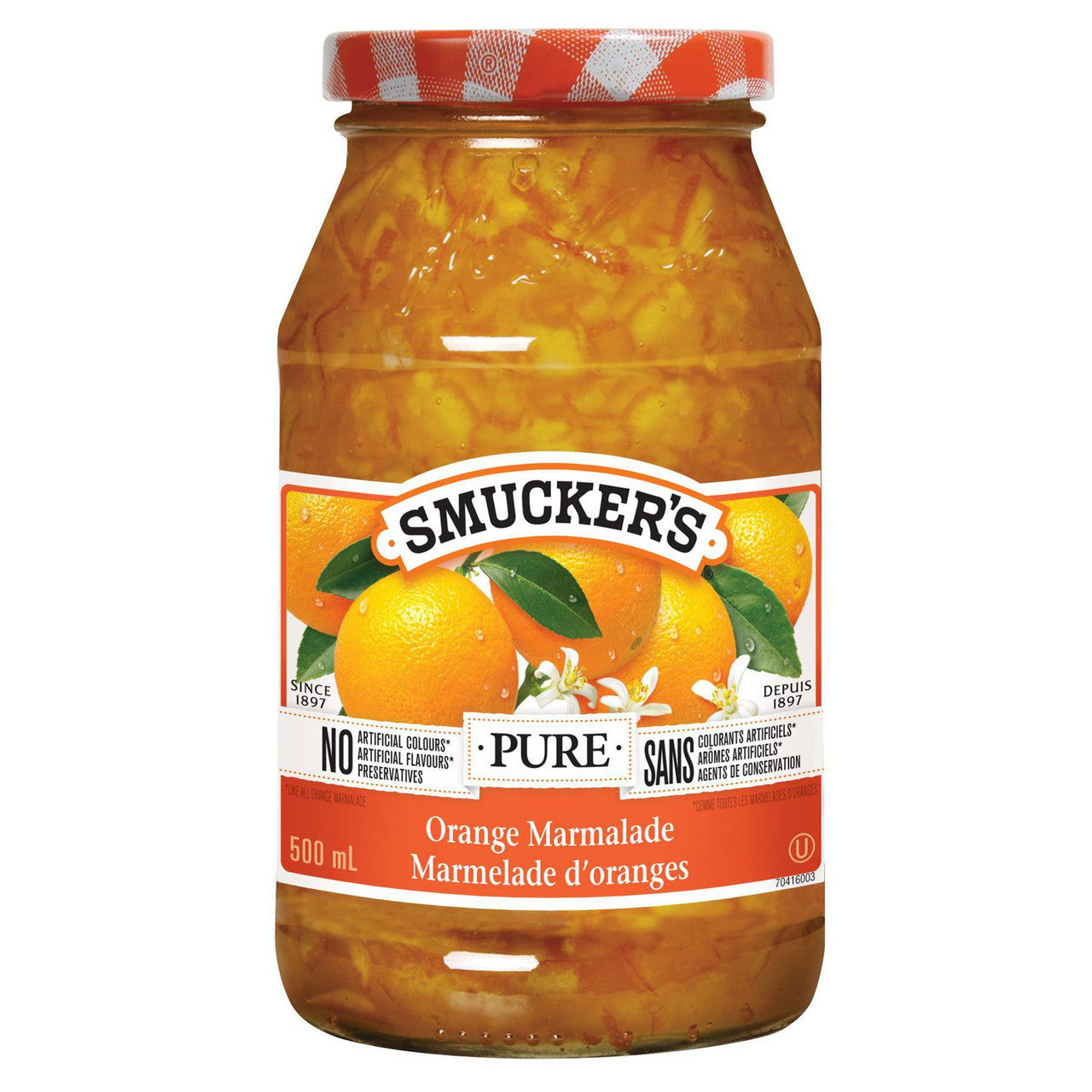 Pure Orange Marmalade, 500ml/17.5 oz., Jar {Imported from Canada}