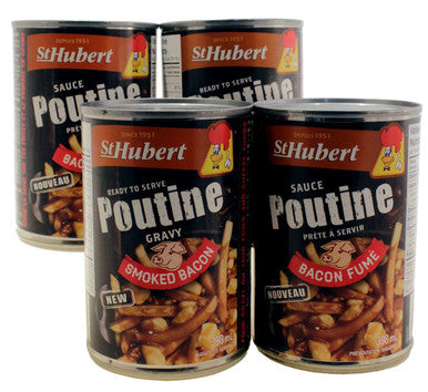 St Hubert Smoked Bacon Poutine Gravy, 398ml/13.5 fl. oz., Cans (3pk) {Imported from Canada}
