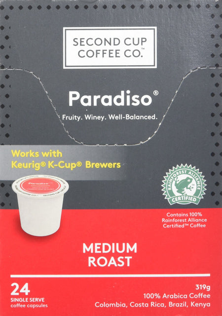 Second Cup Paradiso Medium Roast Coffee, 24-Count {Imported from Canada}