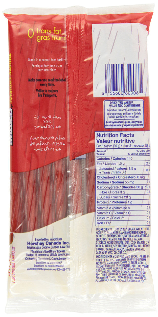 TWIZZLERS Licorice Candy, Strawberries N' Creme, 343g/12oz (Imported from Canada)
