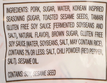 Golden Island Korean All Natural Barbecue Pork Jerky, 410g/14.5oz, {Imported from Canada}