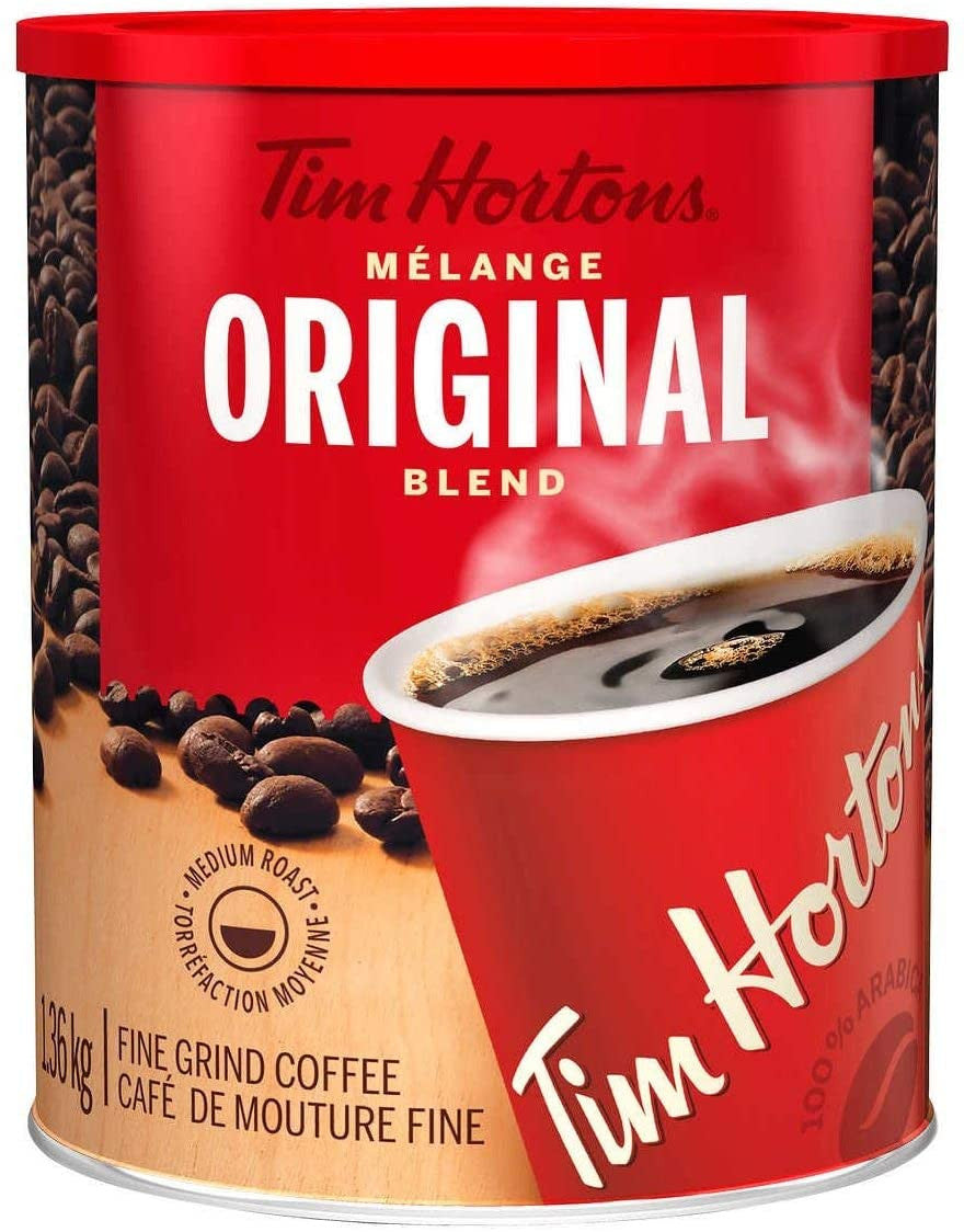 Tim Hortons Original Blend Fine Grind Coffee, 1.36 kg/48 oz., (3 pack) {Imported from Canada}