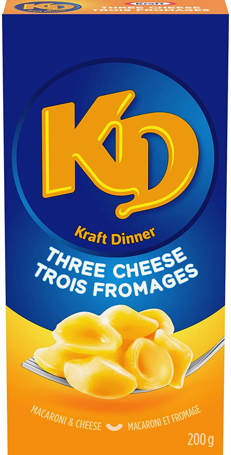 Kraft Dinner, Three Cheese, Macaroni & Cheese, 200g/7oz., {Imported from Canada}