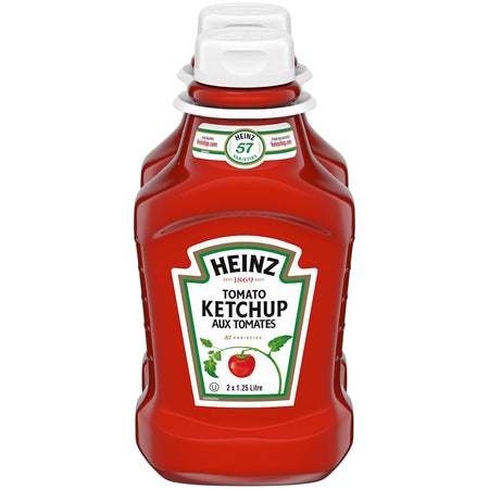HEINZ Ketchup Fridge Fit-2 Pack, 2.5l/84.56Fl. oz. {Imported from Canada}