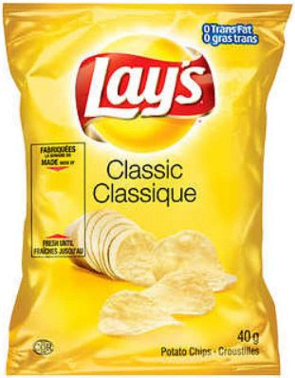 Box of Classic LAY'S Potato Chips (40ct x 40g/1.4oz) (Imported from Canada)