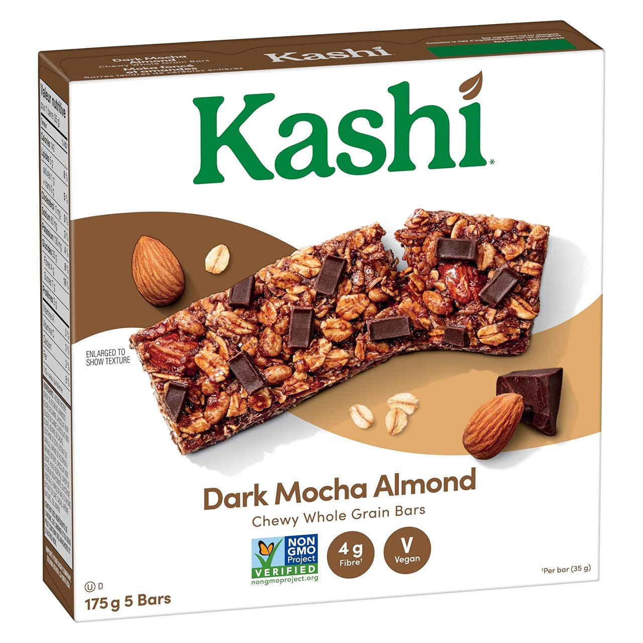 Kashi, Chewy Granola, Dark Mocha Almond Snack Bars, 175g/6.17oz., 5ct, {Imported from Canada}