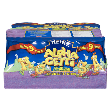 Heinz Alphagetti Pasta 398ml/13.4oz Cans, 9 Pack (Imported from Canada)
