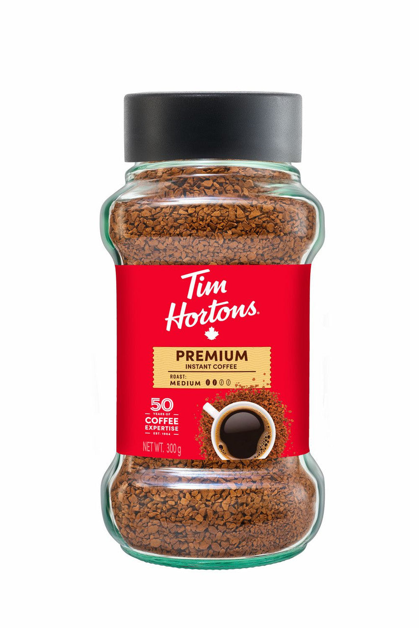 Tim Hortons Premium Instant Coffee, Medium Roast 300g/10.5 oz., {Imported from Canada}