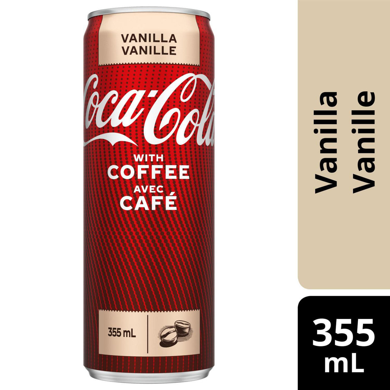Coca-Cola with Coffee, Vanilla Flavor, 355mL/12.4 oz. Can {Imported from Canada}