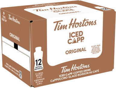Tim Hortons Iced Capp Original, 340mL/11.5oz.,12 Pack, {Imported from Canada}