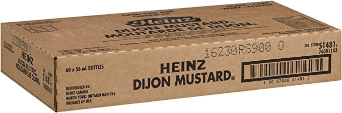 Heinz Dijon Mustard, 56ml/1.9 fl. oz., Single Serve Bottles, 60 Count, {Imported from Canada}