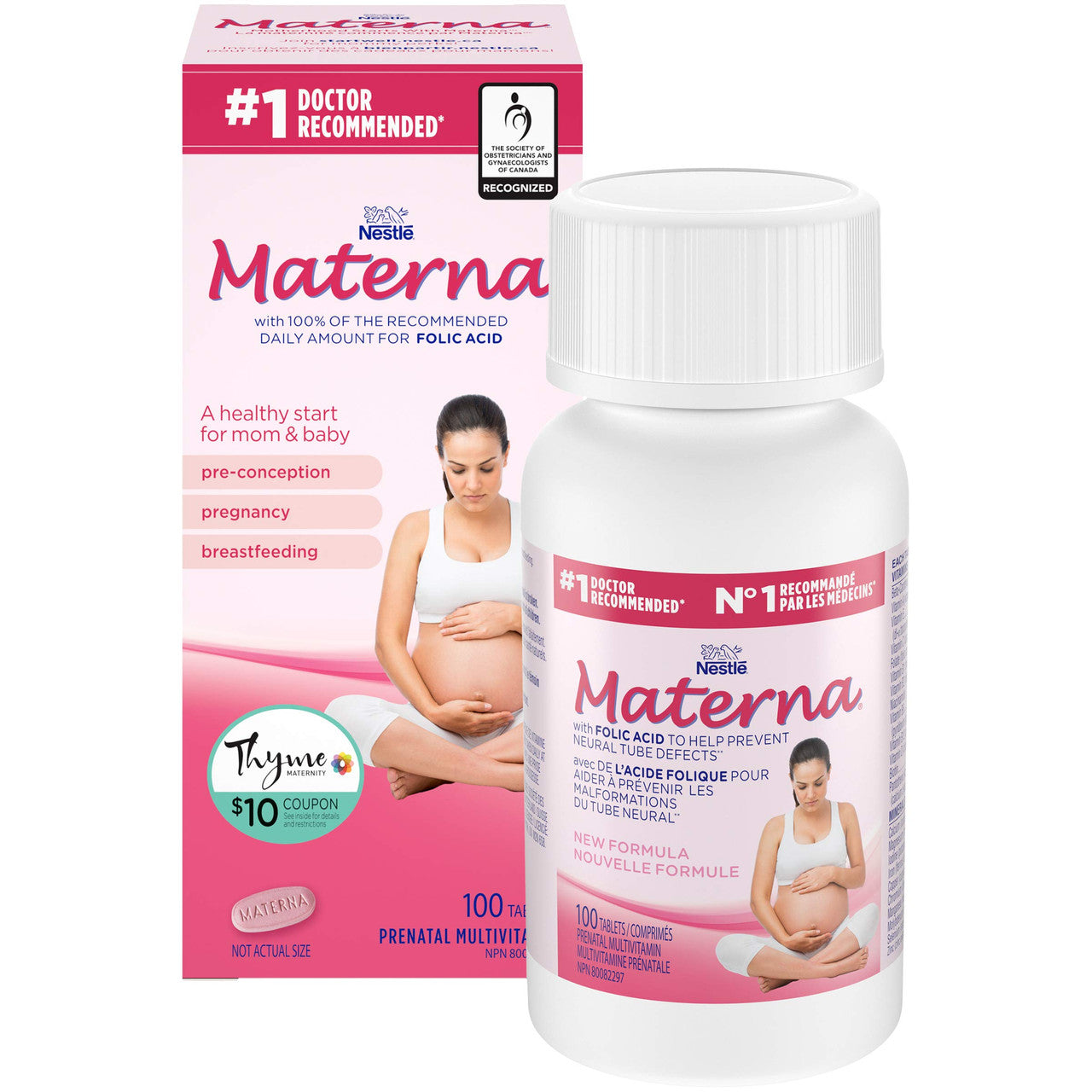 Materna CENTRUM prenatal postpartum vitamin & mineral supplement 100 tablets