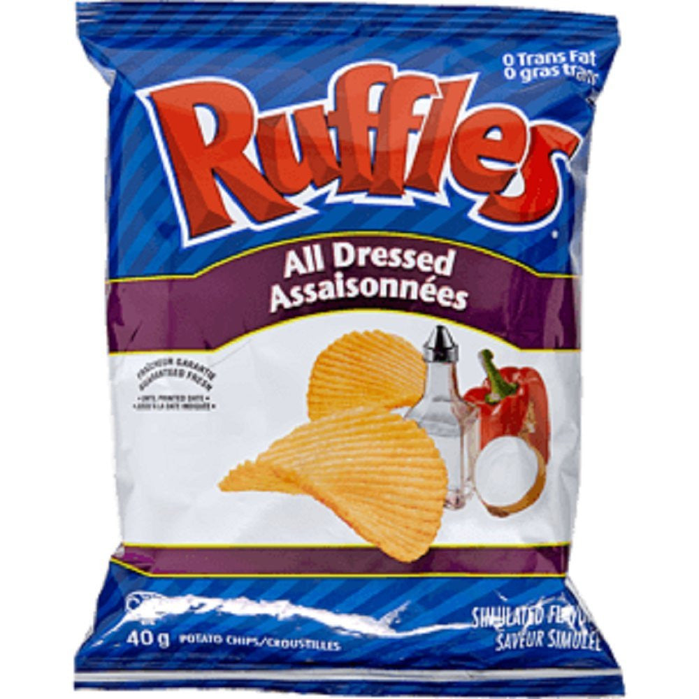 Ruffles All Dressed, Vending Chips (48pk/40g) - {Imported from Canada}