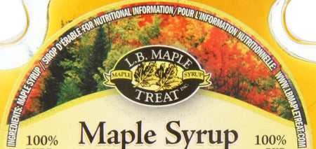 L B Maple Treat Canada Maple Syrup, 100ml/3.38fl oz {Imported from Canada}