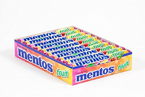 Mentos Fruit Candy 1.32 oz/37g (20pk)  {Imported from Canada}