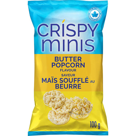 Quaker Crispy Minis Butter Popcorn 100g/3.5 oz., (12pk) {Imported from Canada}
