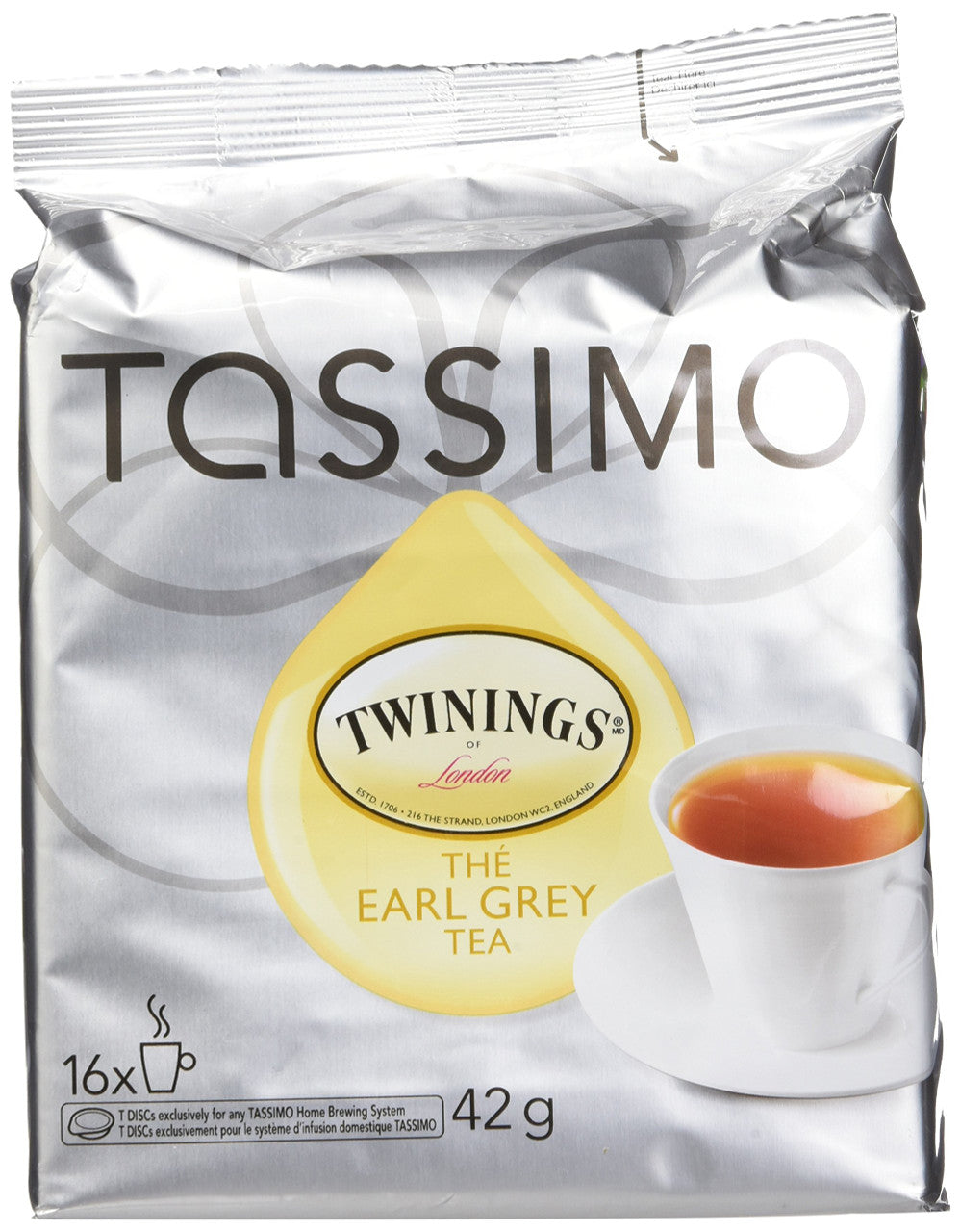 Twinings Earl Grey Tea, T-Discs for Tassimo Brewing Machines, 16 Count (Pack of 5) {Imported from Canada}