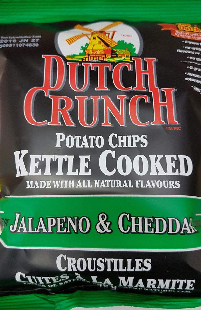 Old Dutch, Dutch Crunch, Jalapeno & Cheddar 40g/1.4oz Chips (40pk) {Imported from Canada}