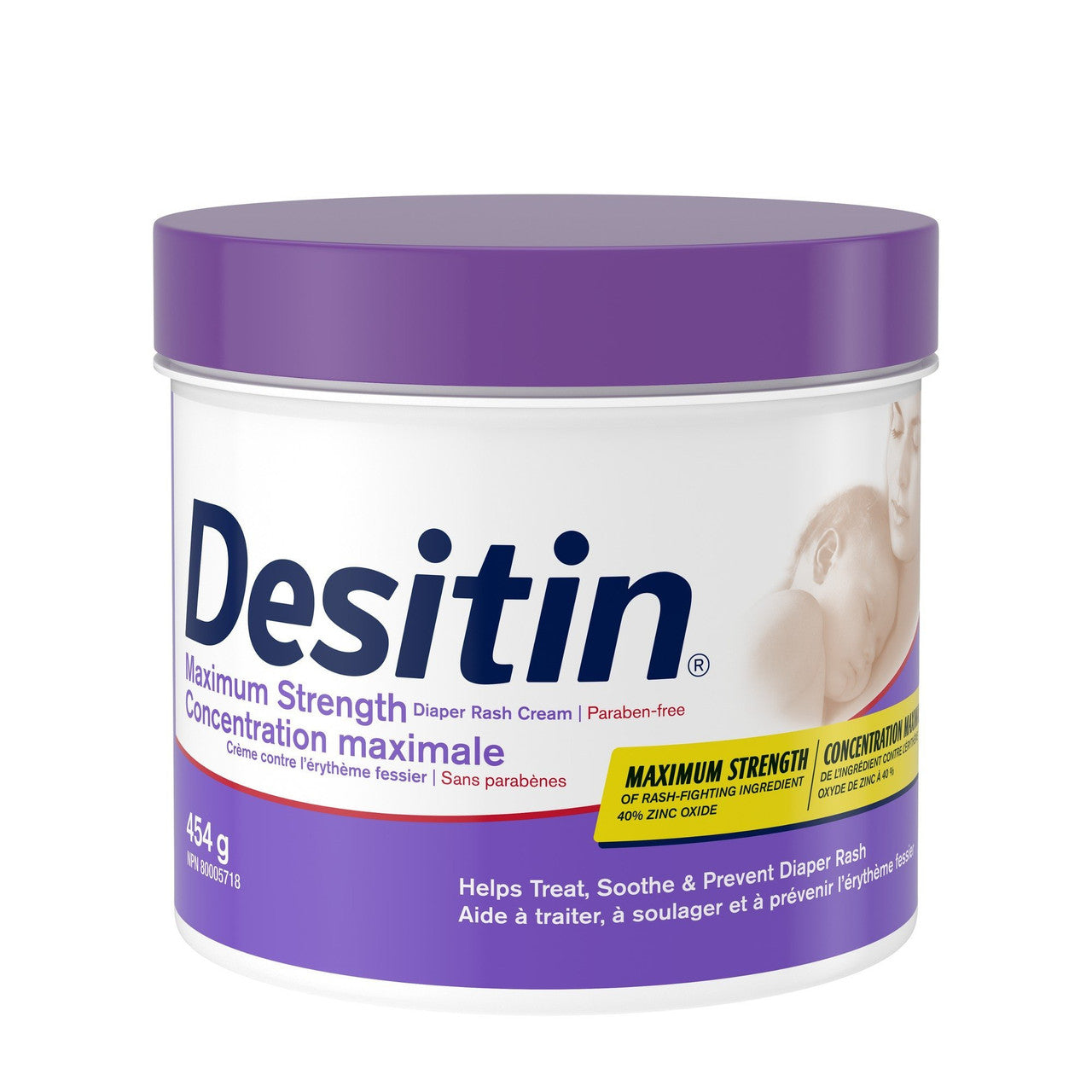 Desitin Diaper Rash Cream for Baby, Zinc Oxide Cream, 454g/16 oz, {Imported from Canada}